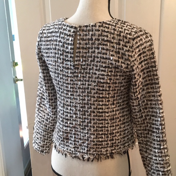 ‼️3 for $12‼️Zara Woven Tweed Top, Size XS - Picture 5 of 7